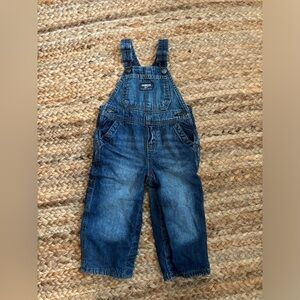 OshKosh Fleece Lined Denim Overalls size 18 months